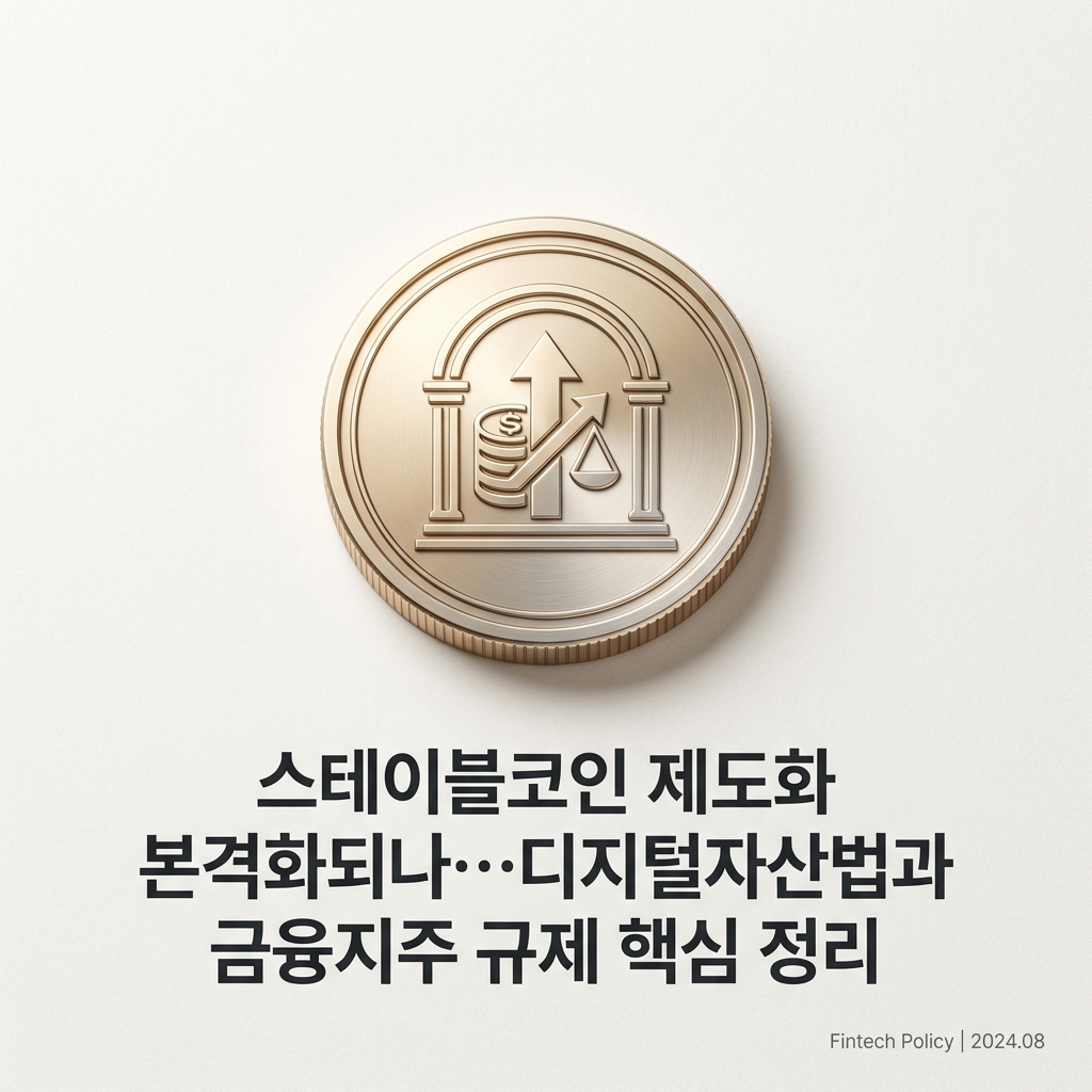 스테이블코인 제도화 본격화되나…디지털자산법과 금융지주 규제 핵심 정리