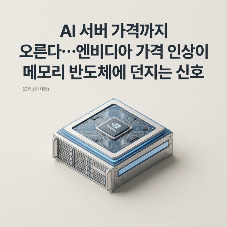 ai thumbnail minimal AI 서버 가격까지 오른다…엔비디아 가격 인상이 메모리 반도체에 던지는 신호 1787573532