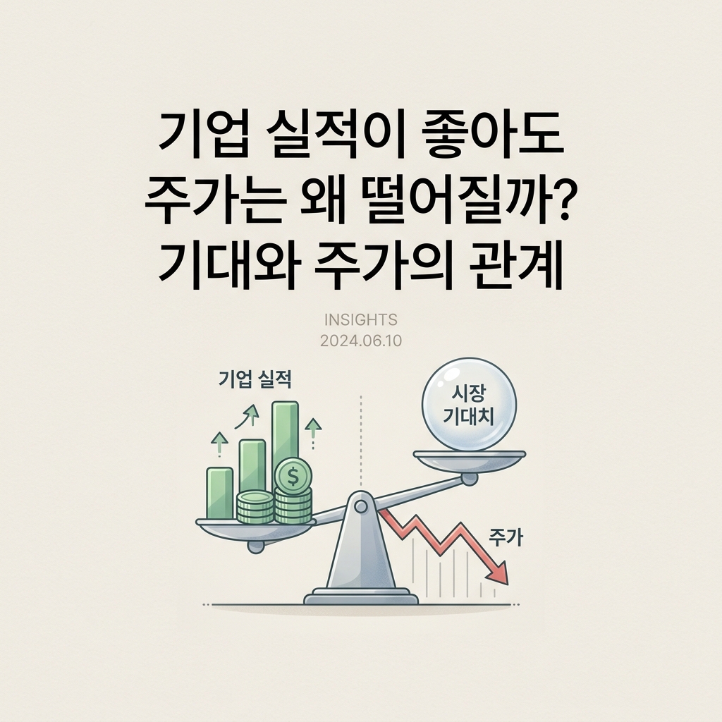 ai thumbnail minimal 기업 실적이 좋아도 주가는 왜 떨어질까 기대와 주가의 관계 1787635382