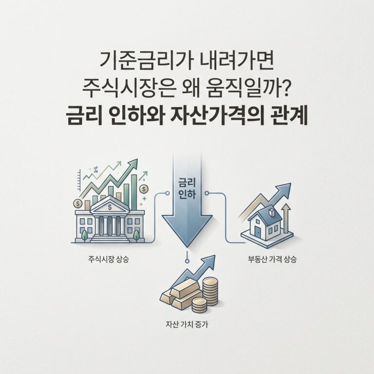 ai thumbnail minimal 기준금리가 내려가면 주식시장은 왜 움직일까 금리 인하와 자산가격의 관계 1787645471