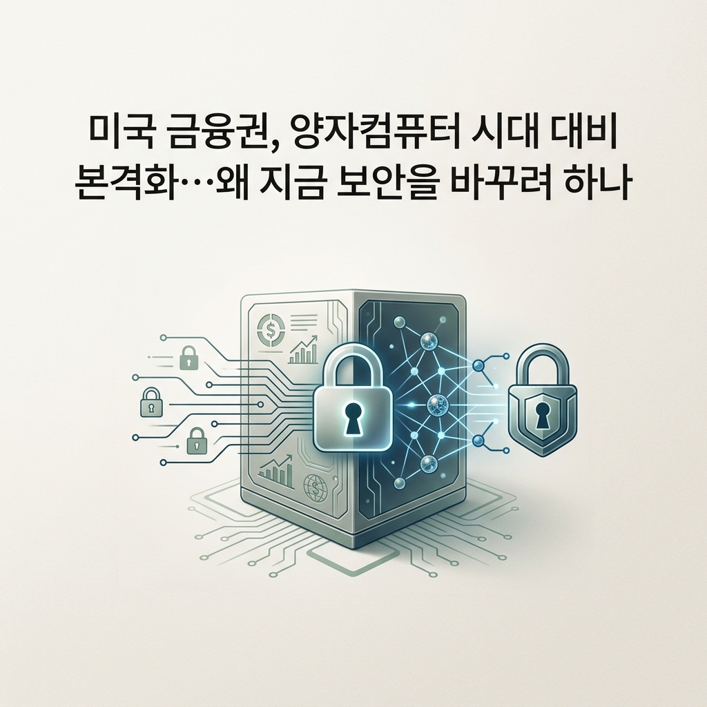 ai thumbnail minimal 미국 금융권 양자컴퓨터 시대 대비 본격화…왜 지금 보안을 바꾸려 하나 1787616101
