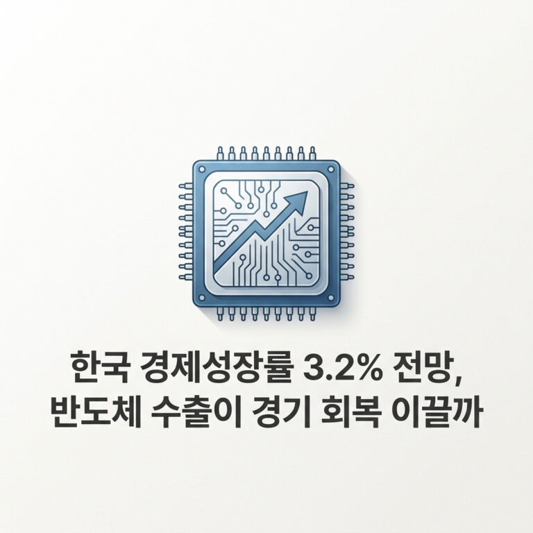 ai thumbnail minimal 한국 경제성장률 3.2 전망 반도체 수출이 경기 회복 이끌까 1787581423