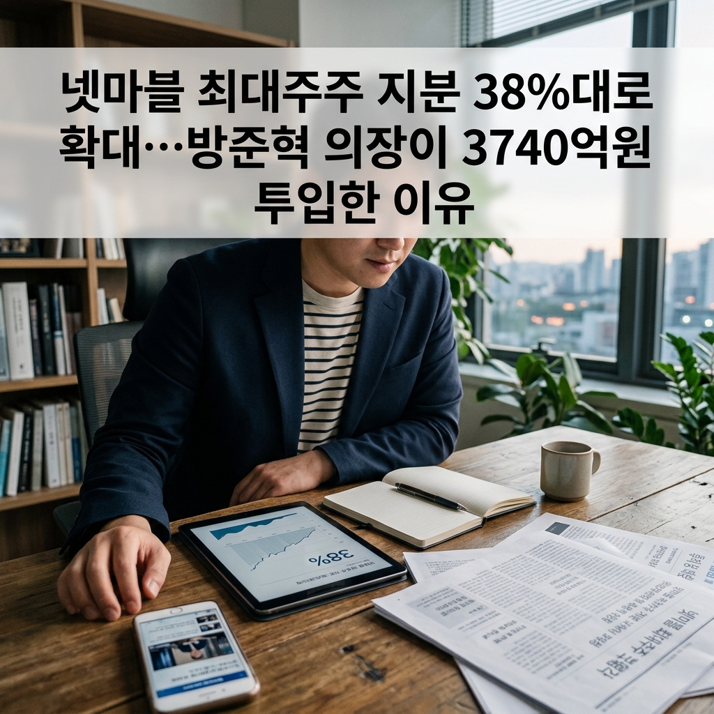 넷마블 최대주주 지분 38%대로 확대…방준혁 의장이 3740억원 투입한 이유