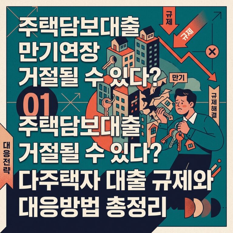 ai thumbnail poster 주택담보대출 만기연장 거절될 수 있다 다주택자 대출 규제와 대응방법 총정리 1787578693
