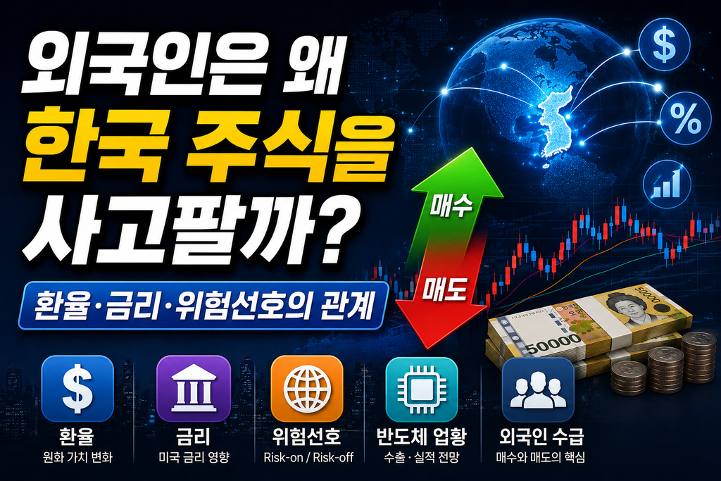 외국인은 왜 한국 주식을 사고팔까? 환율·금리·위험선호의 관계