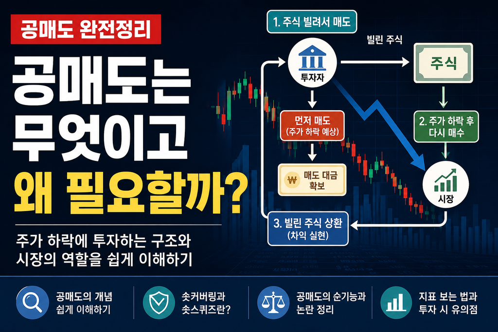 공매도는 무엇이고 왜 필요할까? 주가 하락에 투자하는 구조와 시장의 역할