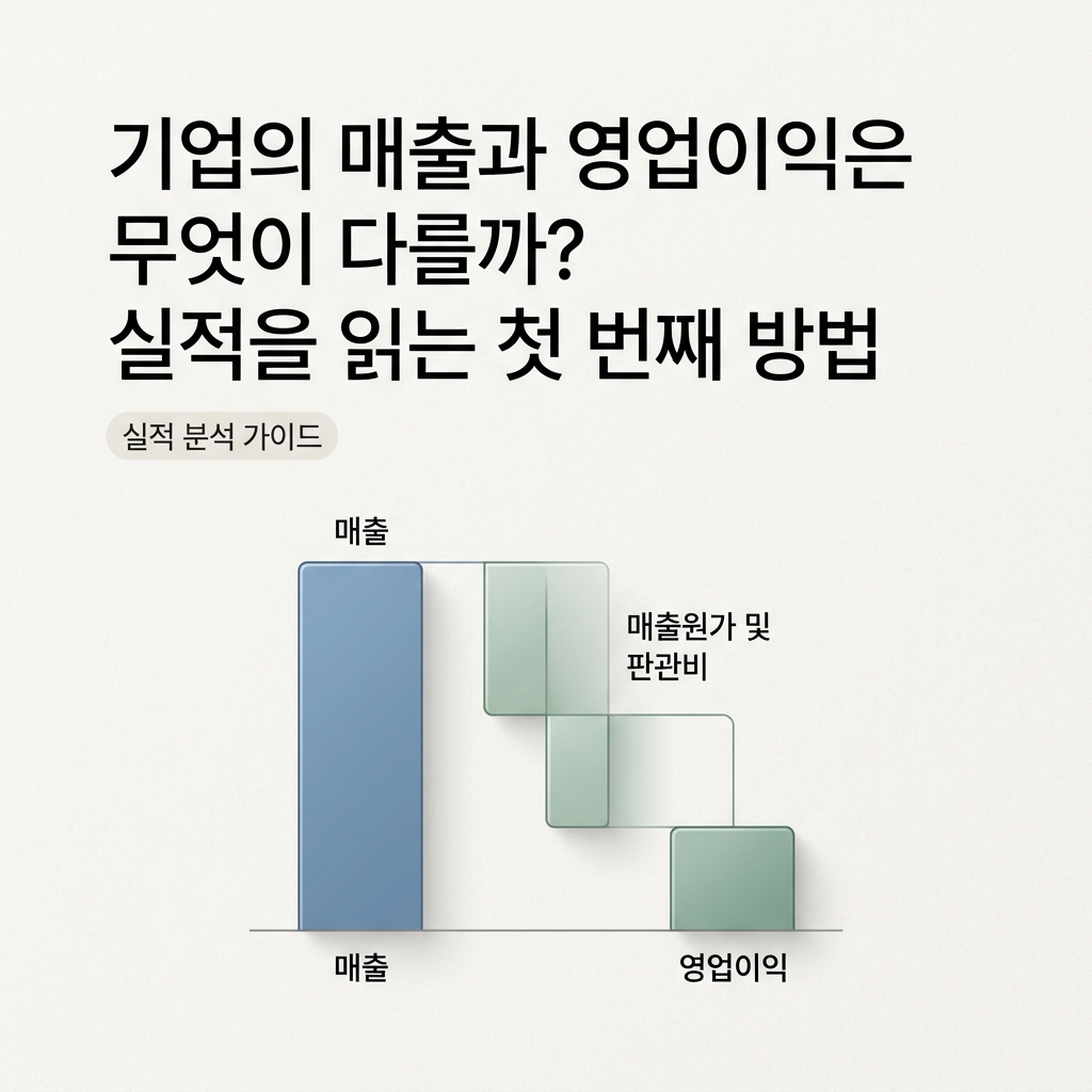 기업의 매출과 영업이익은 무엇이 다를까? 실적을 읽는 첫 번째 방법